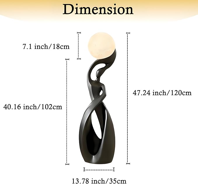 Bofea-Unique Moon Floor Lamp for Living Room,Modern Black Standing Lamps with 3D Printing Frosted Shade,Corner Art Deco Lamp,Creative Resin Tall Floor Lights for Living Room Bedroom.
