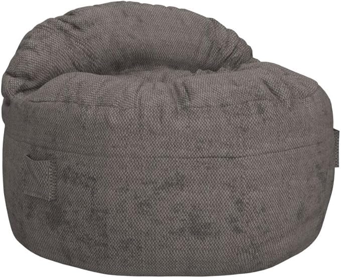 CordaRoy's NEST Gaming Bean Bag Chair-Convertible Bean Bag Chair -Washable Chenille Cover with Pockets for Remote, Controllers-for Living Room,Basement-Queen Size-Charcoal|Made in The USA