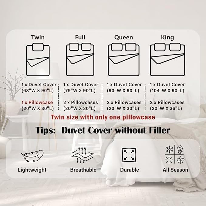 Manfei Christmas Duvet Cover Set King Size, Xmas Tree Snowman Comforter Cover with 2 Pillowcases, Santa Claus with Deer Bedding Set for Kids Boys Girls New Year Theme Bedspread Cover, No Comforter