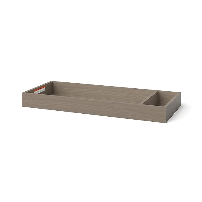 Child Craft Changing Table Topper, Convert Dresser into a Changing Table Surface, Securely Attaches, Non-Toxic, Baby Safe Finish, Made of Pinewood (Crescent Gray)