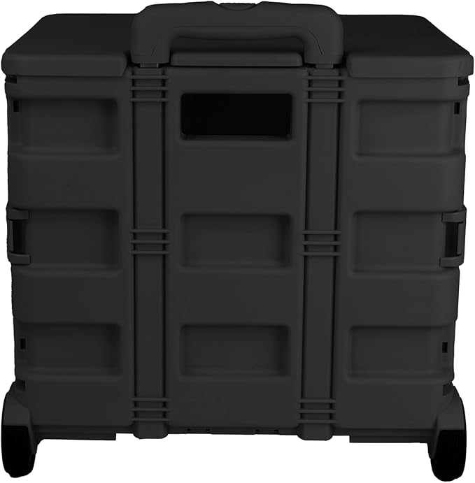 Everything Mary Rolling Plastic Storage Cart – Black Organizer for Crafts, Sewing, Office & Home Supplies