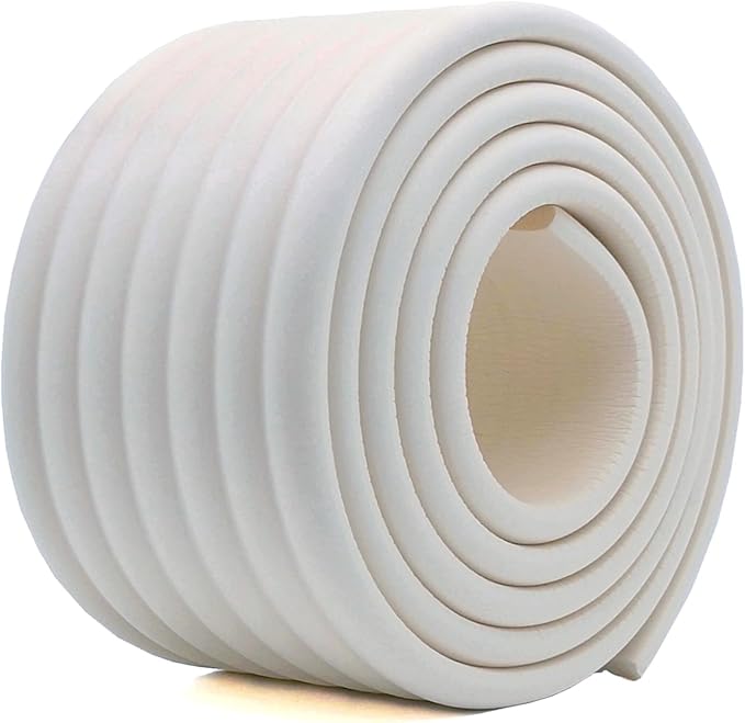 M2cbridge Multifunctional Edge and Corner Guard Coverage Baby Safety Bumper DIY 6.5 Ft (Rice White)