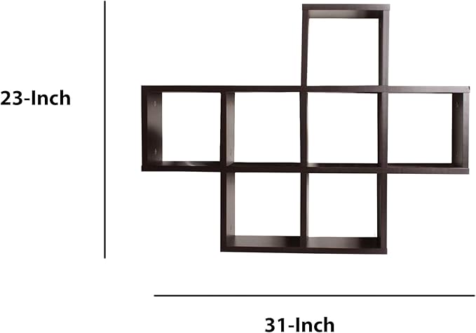 Danya B. Cubby Shelving Unit in Walnut Finish