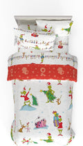 Grinch by Dr. Seuss Holiday & Christmas Bedding Soft Comforter and Sheet Set with Sham, 5 Piece Twin Size, (Official Dr. Seuss Product) by Franco