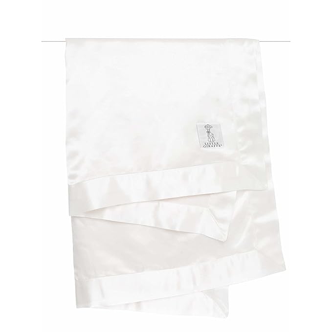 Little Giraffe Baby Blanket - Velvet Soft Blanket with Satin Trim - Baby Stroller Blanket - Newborn Baby Essentials & Baby Gifts - 29x35" - Cream