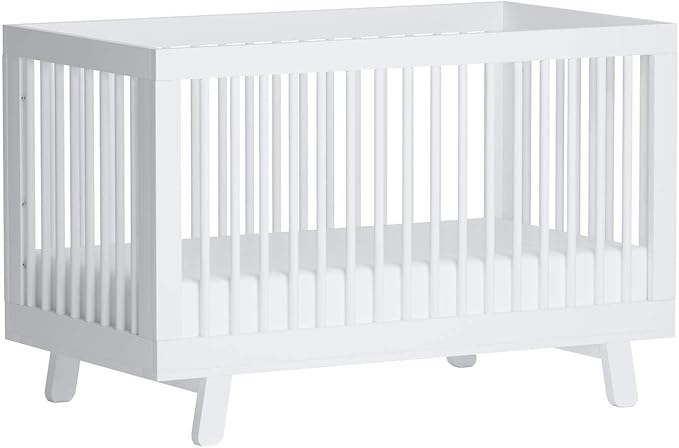 Babyletto Hudson 3-in-1 Convertible Baby Crib with Toddler Bed & Daybed Conversion - Easy to Assemble - GREENGUARD Gold Certified w/ 4 Adjustable Mattress Heights - White