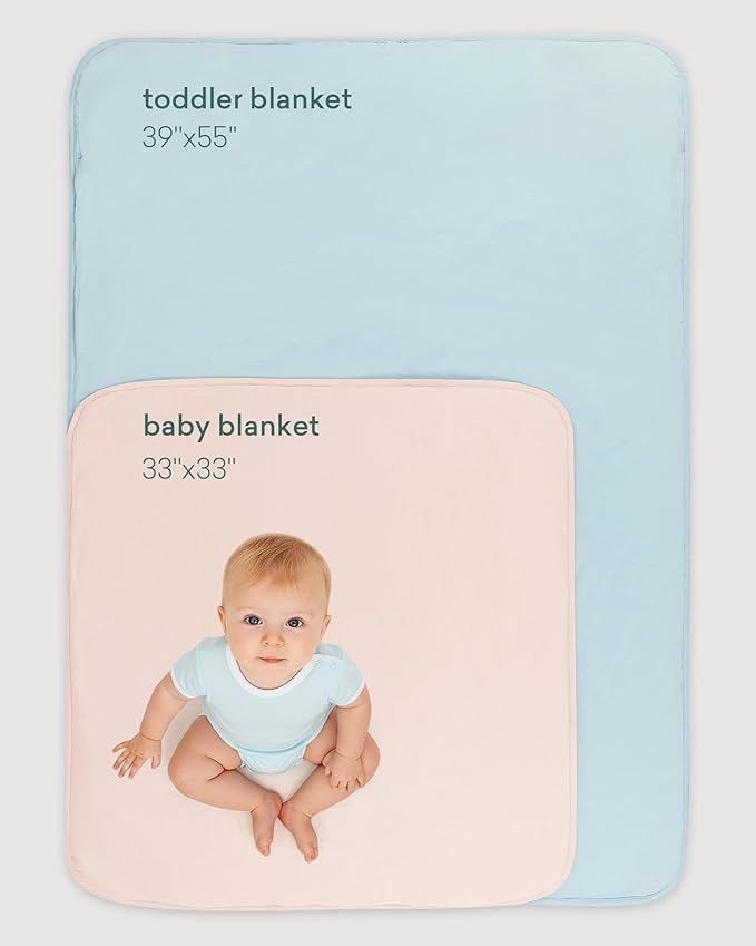 PurComfy Supersoft Baby Blanket, Premium Bamboo Viscose Baby Quilt, Hypoallergenic and Breathable, for Newborns, 33"×33"