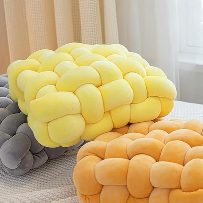 Velvet Chunky Bulky Giant Arm Knitting Yarn, Super Soft Jumbo Tube Weight, Fluffy DIY Crochet Hand Making Washable Yarn for Blanket, Pet Bed, Rugs, Pillow (1.1lb-Yellow)