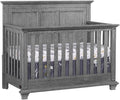 Pemberly Row Modern Wood 4 in 1 Convertible Crib in Graphite Gray