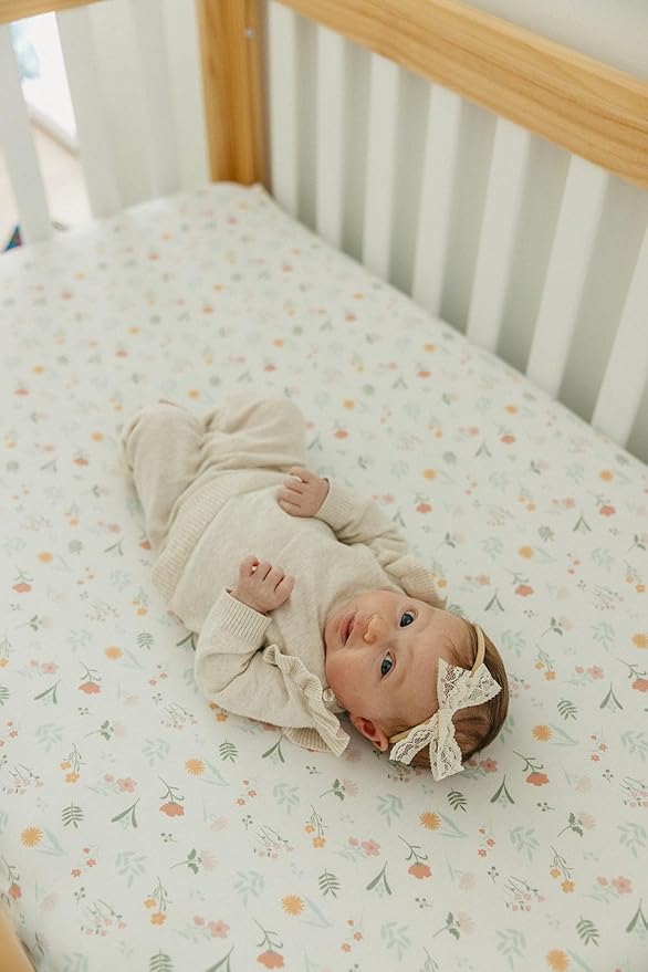 Premium Fitted Knit Crib Sheet/Toddler Sheet Mabel by Copper Pearl, CP-CRSH-0126-NSZ