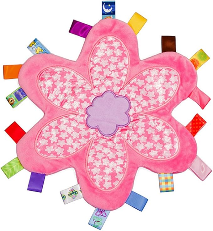 Inchant Taggy Soothing Security Blanket Plum Blossom Baby Velvet Comforter - Pink