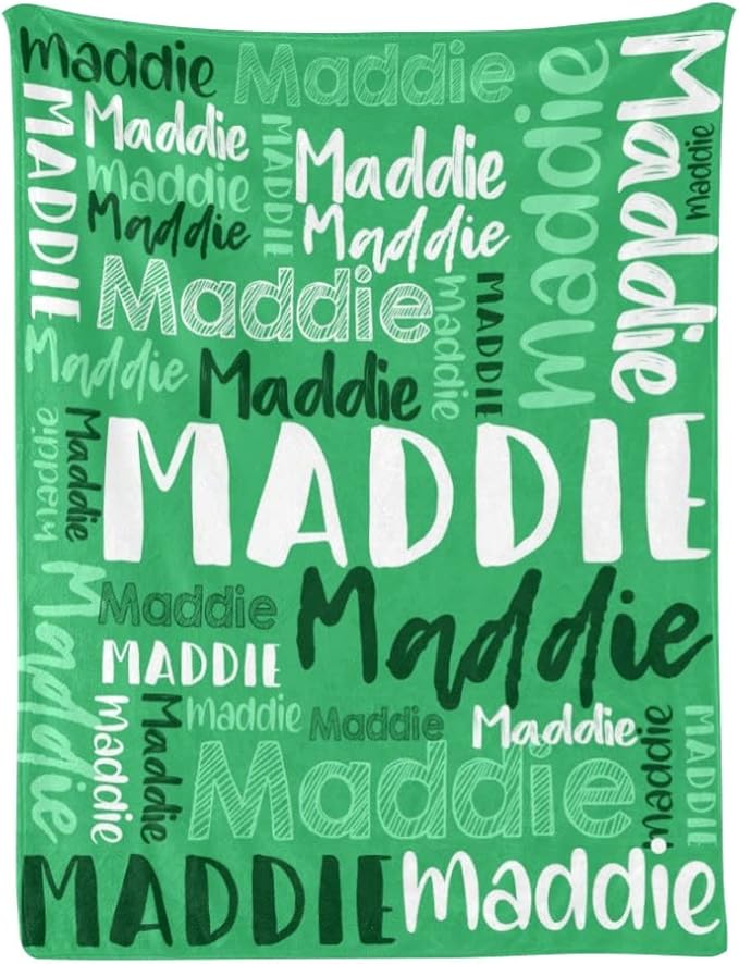 Personalized Blankets With Name Customized Baby Blankets for Girls Boys Adults Monogrammed Blankets and Throws Christmas Birthday Mothers Fathers Valentines Day Gift (Medium Sea Green,30''×40'')