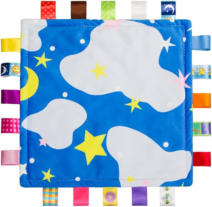 Colorful Baby Security Blanket Soft Touch Plush No Damage to The Baby Skin Sleep Helper,Appease Towel for Kids Toddlers