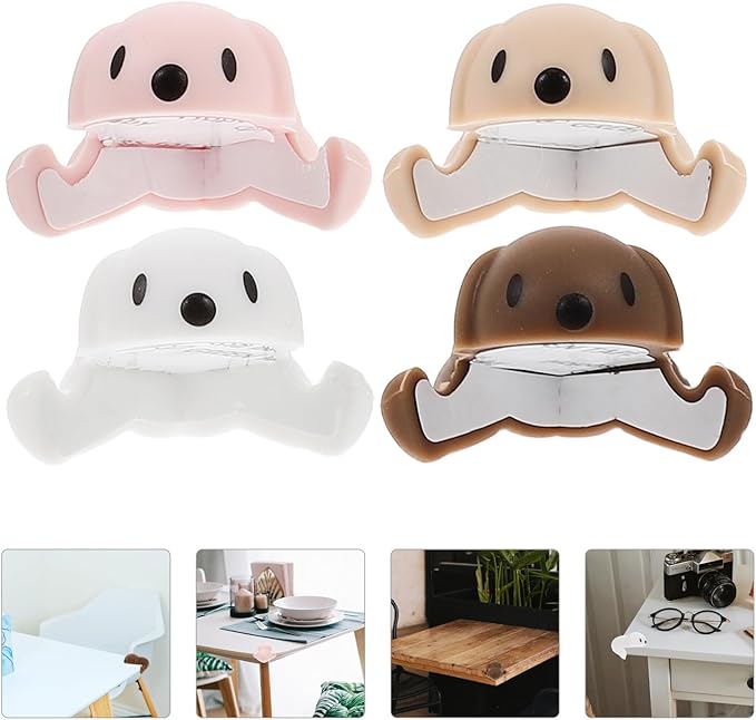 MERRYHAPY 4Pcs Animal Design Silicone Corner Protectors Soft Furniture Edge Guards for Tables Desks Chairs Safe Proofing Bumpers for Home and Nursery