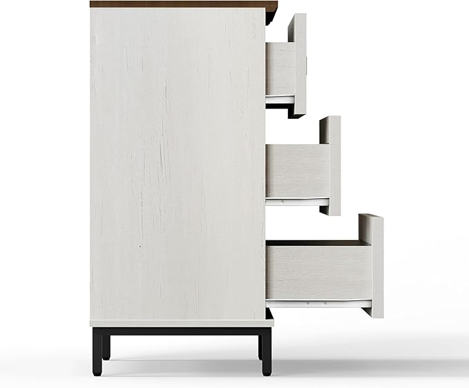 Modern White Dresser for Bedroom with 3 Drawers,Chest of Drawers with Organizer Storage for Bed Room,Livingroom Hallway