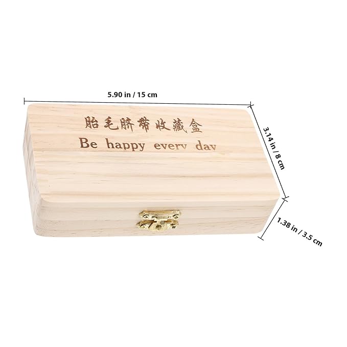 Multipurpose Keepsake Box for Large Wooden Organizer with Bottles for Lanugo Umbilical Cord First Hair Storage Memory Case Girl Boy Newborn Souvenir Holder