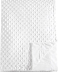 david's kids Micro Fleece Minky Baby Throw Blanket for Boys Girls Neutral with Double Layer and Soothing Raised Dots, 50x60 Inches Breathable and Soft Lightweight Receiving Blanket for Newborns White
