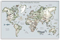 Educational Posters for Toddlers 1-3, Toddler Learning Poster for Kids Ages 3-5, World Map Canvas Print Nursery Preschool Homeschool Kindergarten Classroom Decor 16x24 Inch Unframed B