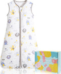 XUNTA 0.5 TOG Sleep Sack 100% Cotton Wearable Blanket, Summer Lightweight Toddler Sleeping Bag with 2-Way Zipper for Boy Girl