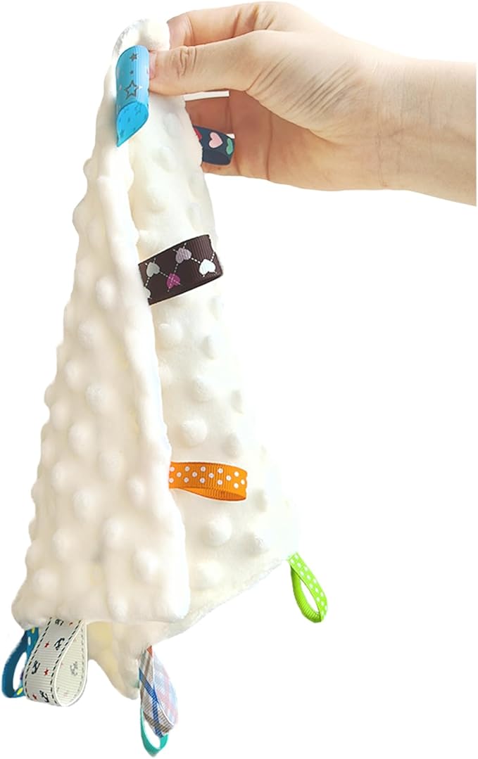 CREVENT Cozy Plush Baby Security Blanket, Loveys for Baby Girls and Boys, Birthday (Deer+Tag)