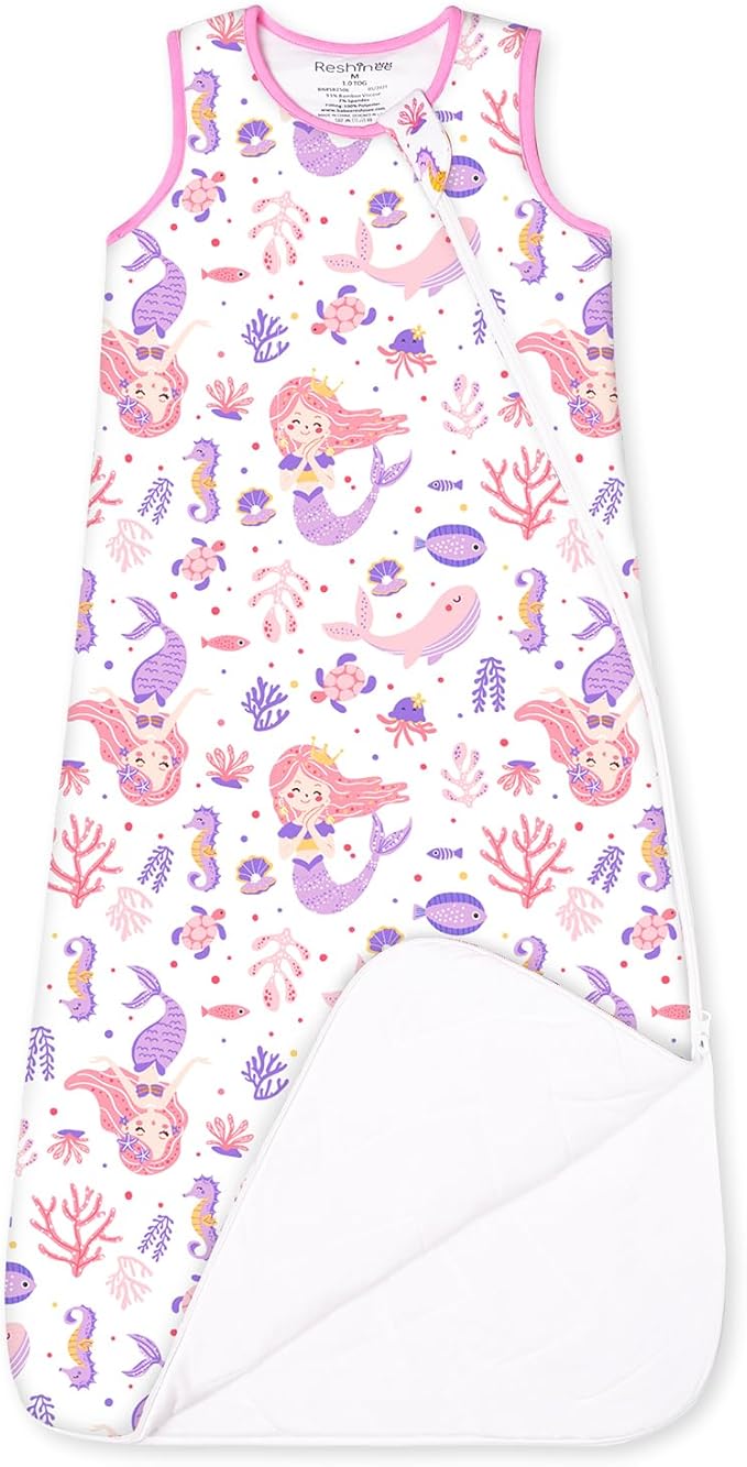 Rayon Made from Bamboo Viscose Sleep Sack 0-36 Months 1.0 Tog for Toddler and Baby sleepers 2-Way Zipper Newborn Sleep Sacks