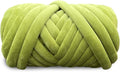 Velvet Chunky Yarn Bulky Giant Arm Knitting Ya rn, Super Soft Jumbo Tube Weight Y arn, Fluffy DIY Crochet Hand Making Washable Yar n for Blanket, Pet Bed, Rugs Pillow (2.2lb-Green)