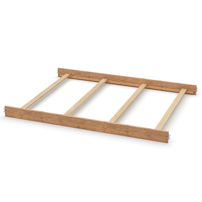 Full-Size Conversion Kit Bed Rails for Evolur Cribs - Solid Wood Crib Convertible Kit to Kids Bed - Transitional Style Rails & Easy-to-Install Child Essentials for Safety (Barnwood)