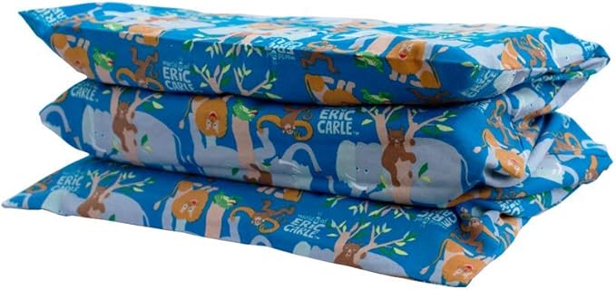 KinderMat + Eric Carle Kinderbundle - The Very Hungry Caterpillar and Friends - Full Nap Mat & Washable Cover, Special Edition - 47" x 22", Value Bundle, Great for Daycare & Family Households