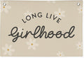 Boho Girls Room Decor，Long Live Girlhood Linen Banner Hanging Flag Flower Daisy Banner for Nursery Playroom Wall Decor Kids Bedroom Dorm Toddler Decorations Trendy Room 30x20 girlroom