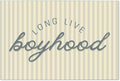 YYS Long Live Boyhood Quote Wall Art Preppy Blue Stripe Poster Modern Fashion Minimalist Canvas Prints for Boy Nursery Bedroom Wall Decor 24x36 inch Unframed