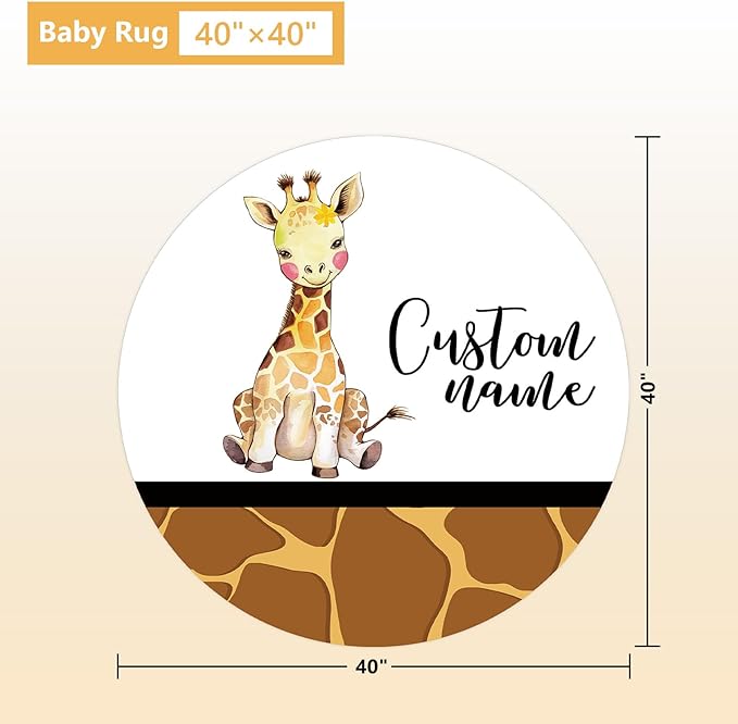 Personalized Crib Bedding Set, 5 Pcs Custom Name Nursery Bedding Sets, Giraff Infant Bedding Set for Boys Girls, Double Layer Flannel Baby Crib Set, Customized Gifts for Babies Toddlers Kids