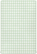 Green Gingham Checkered Crib Sheets for Boys and Girls, Fitted Baby Crib Sheet Soft Crib Mattress Sheets 52 X 28 Inches