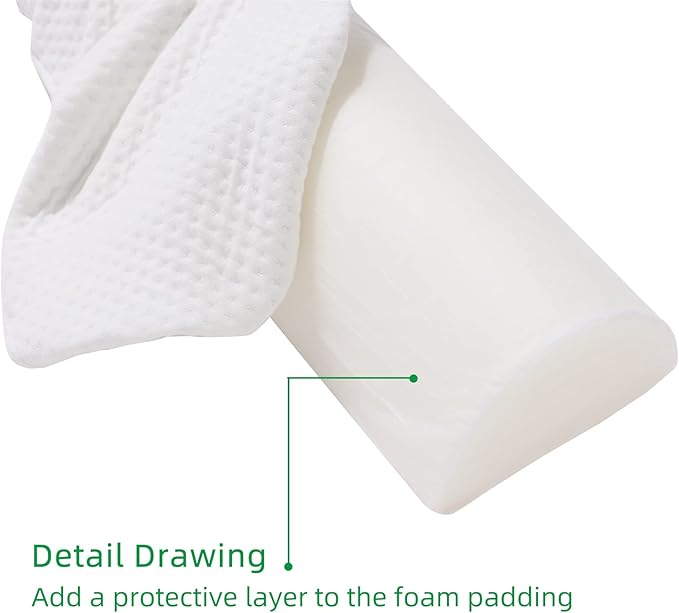 Toddler Bed Bumper, Foam Bed Rail for Toddlers, Bed Rail Bumper for Twin, Full, Queen and King Beds with Washable Cover 2-Pack