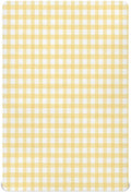 Yellow Gingham Crib Sheets for Boys and Girls, Fitted Baby Crib Sheets Soft and Breathable Mini Crib Sheets 39 X 27 Inches