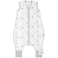 Mama Cheetah Toddler Sleep Sack with Feet, 2.5 TOG Organic Cotton Baby Sleeping Bag with Legs, Winter Baby Wearable Blankets for Early Walker 6-18 Month