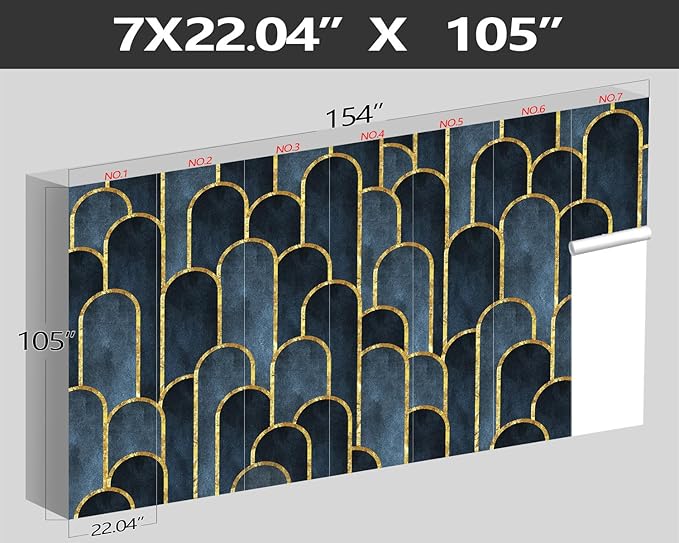 XMPMBM-Gold Geometrical Textured Fabric Wallpaper Abstraction Dark line Living Room Bedroom Bathroom Wall Mural-W 154" X H 105"（112 Square Foot）