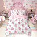7 Pieces Bow Tie Princess Comforter Queen,Western Cowgirl Disco Crystal Ball Dreamy Bedding Set,Star Bowknot Patchwork Romantic Pink（Comforter+Fitted+Flat Sheet+2 Pillowcases+2 Throw Pillow Covers）
