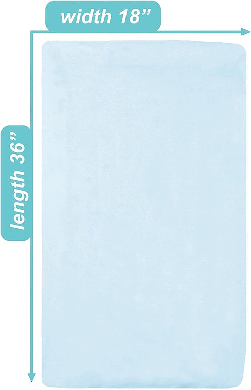 American Baby Company 3 Pack 100% Natural Cotton Fitted Cradle/Bassinet Sheets 36" x 18" - Soft, Breathable & Hypoallergenic Bed Sheets, Blue/Gray/White, Neutral for Boys & Girls