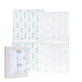Changing Pad Cover - Cradle Sheets Fits Baby Mattress Sheet 36" X 18 - Unisex Grey Sage Diamond - 2 Pack Set