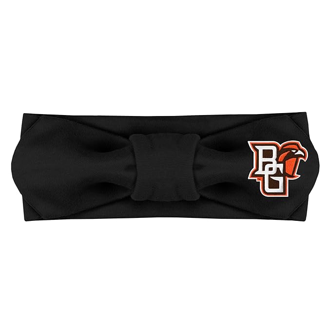 Creative Knitwear Bowling Green Infant Girls Black Solid Hair Knot Headband Embroidered Logo - Size Newborn - 4T