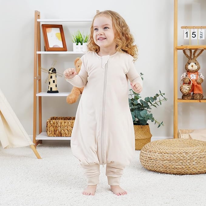 1.0 TOG Toddler Sleep Sack with Legs, Baby Wearable Blanket for 6-18-36 Months 3T-4T, Early Walker Baby