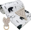 Baby Blankets for Boys Girls Soft Minky Blanket for Newborn Infant Toddler Used for Crib Stroller Nursery (Bear)