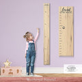 Farmhouse Style Wooden Kids Growth Chart Ruler for Boys and Girls (Weathered Natural - NTT)
