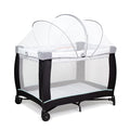 Beberoad Love Portable Playard Cover – Breathable Mosquito Net with 2-Way Zipper for Travel Cribs & Playpens (White)