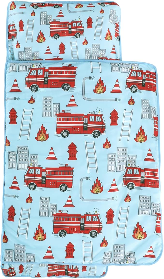 softan Toddler Nap Mat with Pillow and Blanket, Extra Large Rolled Napping Mats,Slumber Bags for Boys Girls,Easy to Roll up,Kids Sleeping Bag for Daycare, Preschool Travel Camping