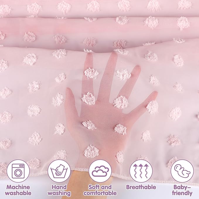 Bed Canopy for Girls - Princess Bed Canopy - Crib Canopy for Boys and Girls Bedroom Decor, Suitable for Use in Cribs Canopy Bed Curtains (Pink)