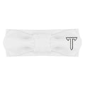 Creative Knitwear Troy Trojans Infant Girls White Solid Hair Knot Headband Embroidered Logo - Size Newborn - 4T
