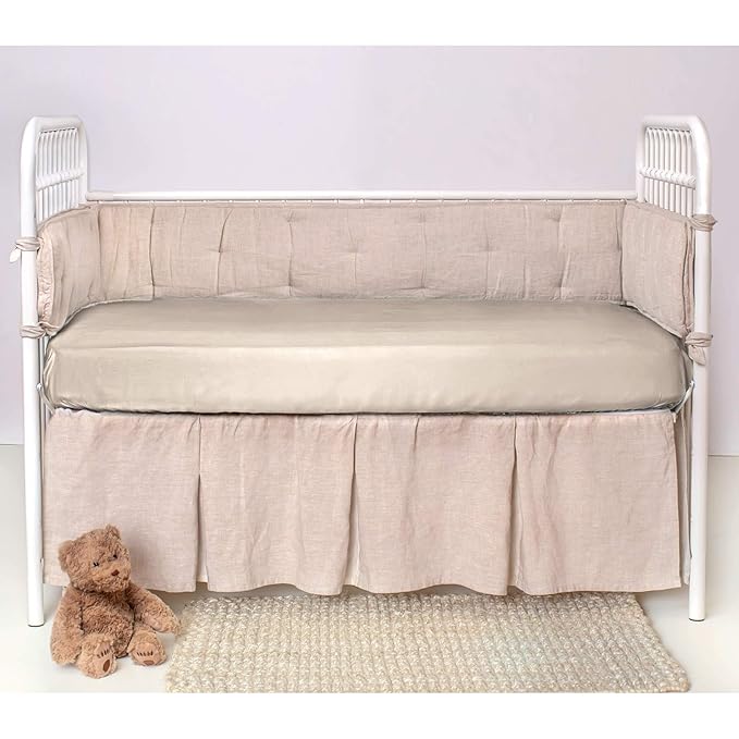 Crib Fitted Sheet by Pure Bamboo, Genuine 100% Organic Viscose Derived from Bamboo, Luxuriously Soft, Ultimate Cooling, Fits Standard Size Crib Mattress (Sand)