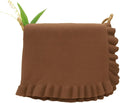 Cotton Baby Blanket with Ruffle Edge Soft Breathable Newborn Blanket for Boys & Girls, Lightweight Knit Throw for Crib, Stroller & Nursery Multiple Colors Available Mocha 30x30