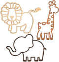 Yulejo 3 Pieces Nursery Wall Decor Jungle Theme Nursery Decoration Wooden Woodland Safari Animal Wall Decor with Glue Points for Bedroom